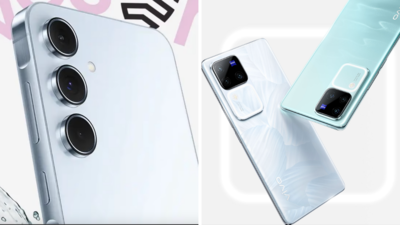 Side-by-side comparison of Samsung Galaxy A55 and Vivo V30 Pro