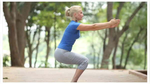 Chair Pose for lower body strength