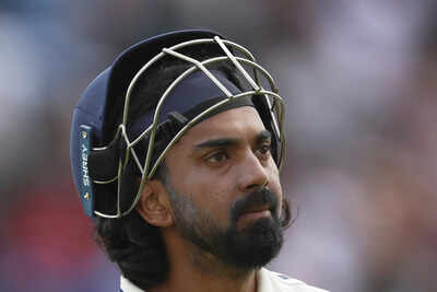 KL Rahul walks off the field, showcasing his determination before the England Tests.