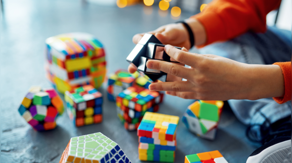 Variety of puzzles and games that stimulate the mind.