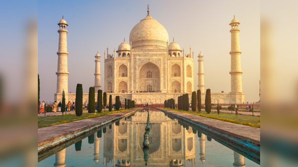 The Taj Mahal shining in the Indian sunlight