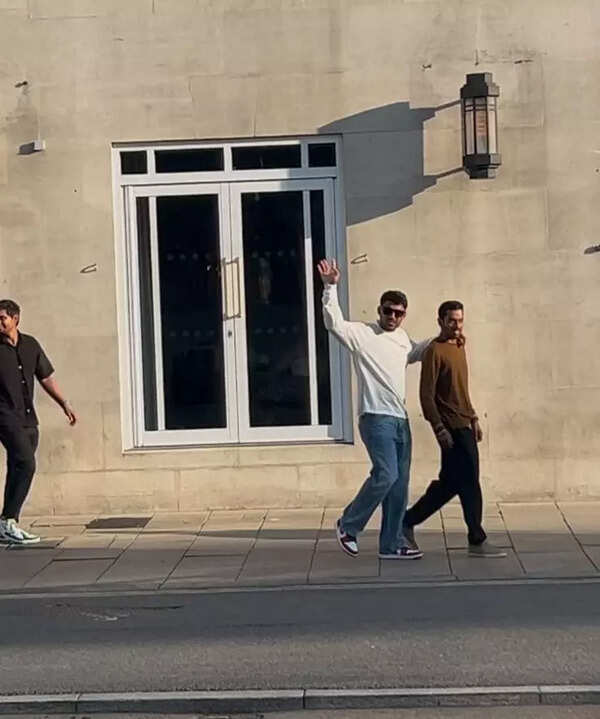 Indian cricket team coaches spotted taking an evening walk in Birmingham.
