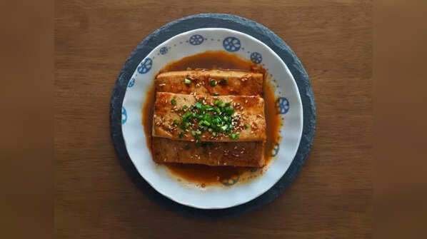 Tofu cubes, a versatile source of plant-based protein