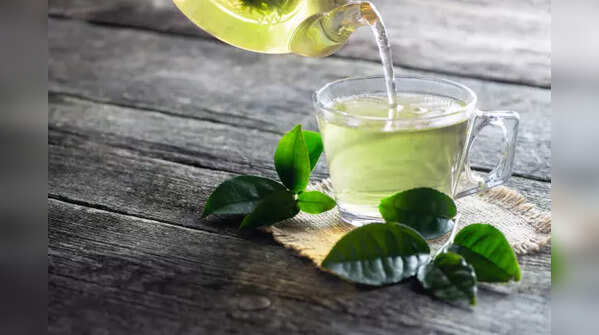 Cup of green tea, a popular beverage for hydration and antioxidants