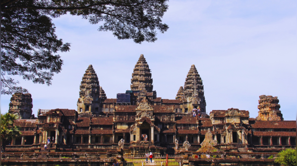 Angkor Wat reflecting the sunrise